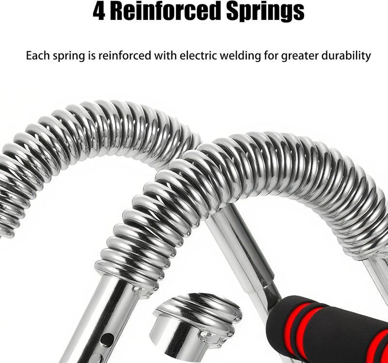 Crossunx Twister Arm Trainer, Chest Workout Equipment 10-Level Adjustable (30-110 lbs), Adjustable Chest Exerciser with 4 Springs for Men Women, Home Gym Strength Builder, Portable Muscle Toner - Image 2
